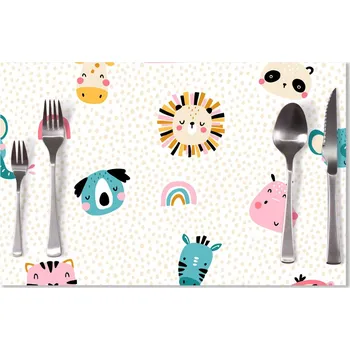 prostírání Sablio Prostírání Hroch, zebra a slunce: 40x30cm