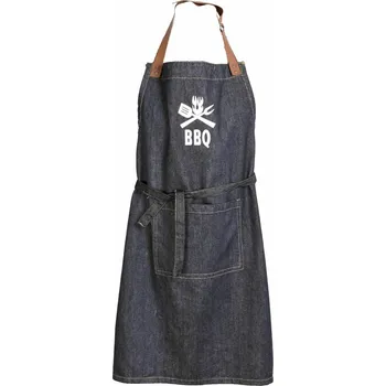 Kuchyňská zástěra DekorTextil Zástěra kuchyňská Jeans BBQ s kapsou - šedomodrá