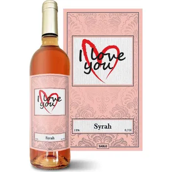 Víno Sablio Růžové víno I Love you srdce: 0,75 l