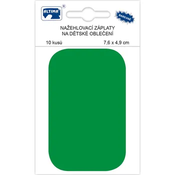 Nažehlovací záplaty malé 10 ks v balení - světle zelená
