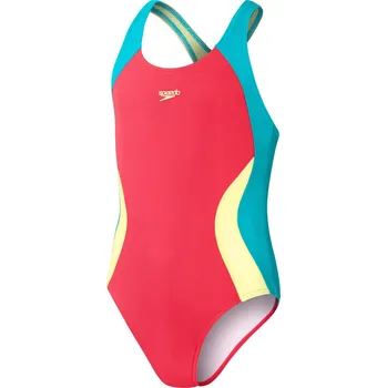 Dívčí plavky Dětské Jednodílné plavky SPEEDO COL BLOCK SIBK JF 8-1345915483 – Fialová 13-14