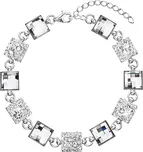 Stříbrný náramek se Swarovski krystaly bílý 33047.1 Krystal