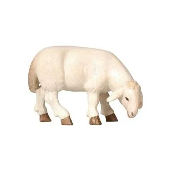 Vánoce Ornatis Ovečka na pastvě Provedení: Malované, Velikost stojících figur dospělých postav: 8 cm Dřevěná vyřezávaná soška ovce na pastvě