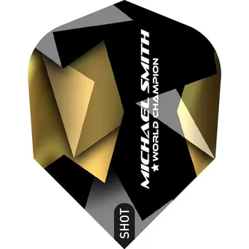 Letky na šipky Shot Michael Smith Believe No6, zlato-černé