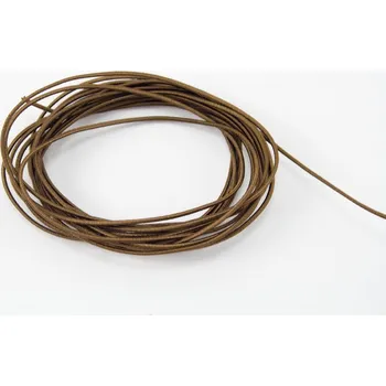 Textilní guma Klobouková kulatá pruženka - hnědá - průměr 0,12 cm