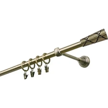 Garnýž kovová 280 cm jednořadá 19 Trapezium mosaz