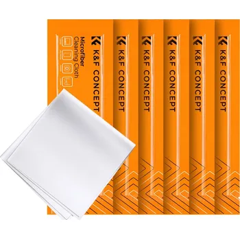 K&F 6pcs Cleaning cloth set needle a dust-free cleaning cloth dry cloth white 15*15cm