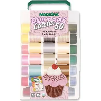 Nit Vyšívací a quiltovací nitě Madeira Quilt box Cotona 50 (26x1000m+16x1000m)