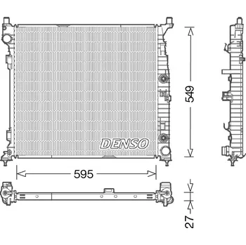 Chladič motoru Chladič, chlazení motoru DENSO DRM17055