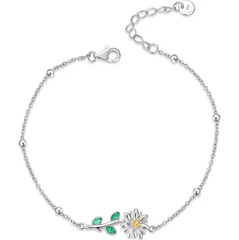 Náramek Dámský stříbrný náramek SUNFLOWER Ag 925