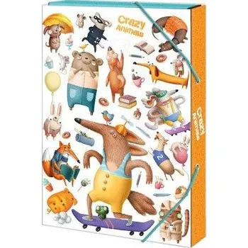 desky na sešit ARGUS Školní box na sešity A5 Crazy Animals 12410312