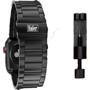 Příslušenství k chytrým hodinkám Kovový silný řemínek na Apple watch 38/40/41 Černá