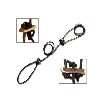 Obojek pro psa Zubíček - výroba loveckých potřeb Vodítko s parůžkem z kulaté kůže 4mm / 6mm - Průměr vodítka 6mm