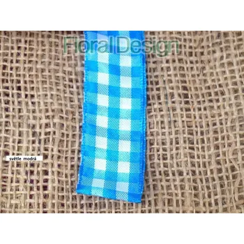 Stuha Stuha kostka s drátkem 25mm x 20m modrá