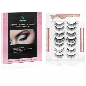 Umělé řasy Recenze GloryStyles Magnetické řasy s očními linkami 7 párů černé