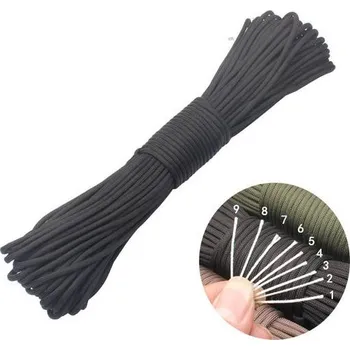 Lano Padáková šnůra | paracord šňůra 30 m - Černá