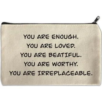 Organizér na kosmetiku Látková taštička Canli - You are enough