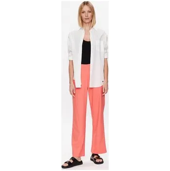 Dámské kalhoty Moss Copenhagen Kalhoty z materiálu Fanilla 17264 Růžová Regular Fit S