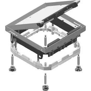 Elektroinstalační krabice Víko přístrojové podlahové krabice, čtvercové, nerezové - HL KDVIT3
