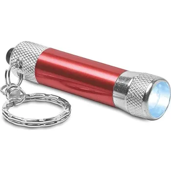 Svítilna Hliníková svítilna - baterka s přívěškem - ARIZO, červená
