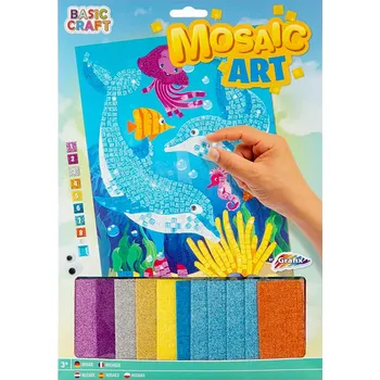 Diamantové malování GRAFIX Mozaikový obrázek Delfíni A4 - kreativní set