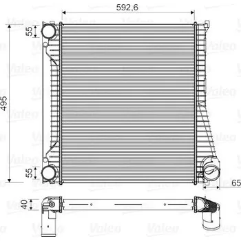 Chladič motoru Chladič turba VALEO 818346