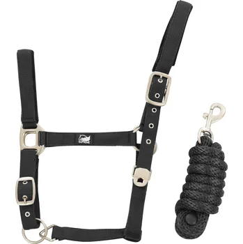 Supreme Set ohlávky s vodítkem Nylon Supreme, černý FULL