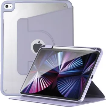 Pouzdro na mobilní telefon Otočné 360° pouzdro s prostorem na Apple Pencil pro iPad 9,7" (2017/2018) / Air 1 / 2 / Pro 9,7" - fialové