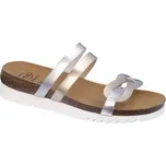 obuv Scholl SOFIA platino stříbrné zdravotní pantofle