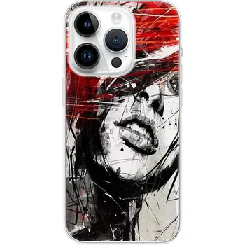 Pouzdro na mobilní telefon Odolné silikonové pouzdro iSaprio - Sketch Face - iPhone 15 Pro