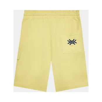 Dámské oblečení United Colors Of Benetton Šortky z materiálu 3BL0C901U Žlutá Regular Fit 130