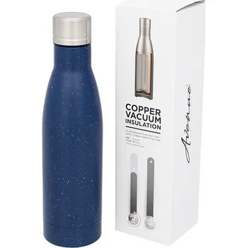 Termoska Vasa 500ml tečkovaná měděná vakuová izolační láhev, modrá