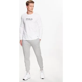 Pánské tričko Polo Ralph Lauren S dlouhým rukávem 714899614005 Bílá Regular Fit XXL