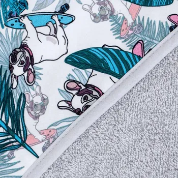 CEBA Dětská osuška s kapucí 100x100cm, froté - buldog