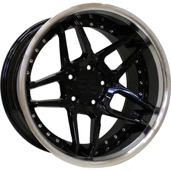 Alu kolo Alu kola Haxer SSA01, 19x10 5x120 ET40, černá + leštěný límec