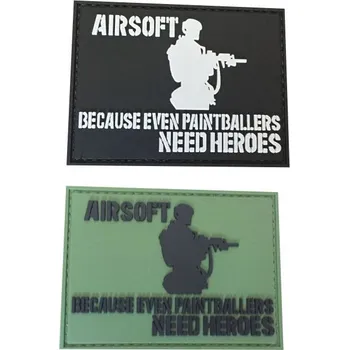 Nášivka PVC nášivka Airsoft heroes, zelená