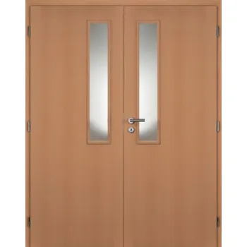 Interiérové dveře Dveře interiérové DOORNITE 125 cm sklo VERTIKUS dvoukřídlé laminované