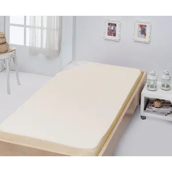 Prostěradlo Stanex Jersey napínací prostěradlo smetanové ROZMĚR: (š/d/v) 180 x 200 x 20 cm