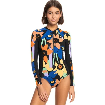 Dámské plavky ROXY Onesie New Panels Detail Anthracite/Flower Jammin