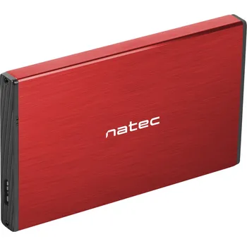 Počítač Externí box pro HDD 2,5" USB 3.0 Natec Rhino Go, červený, hliníkové tělo