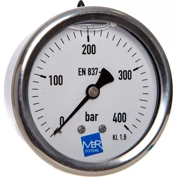 PREMATLAK, a.s. manometr P300 / 358 G 0/400bar, G1/4B zadní přip. + glycerinové plnění