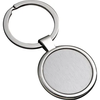 Round kovová klíčenka, šedá