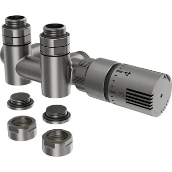 Isan 142R termostatická sada rohová středová pro kombinované zapojení pravá nerez O39NWAR142