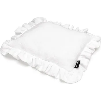 Polštář T-TOMI Mušelínový polštářek s volánkem White
