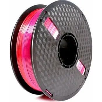 Filament GEMBIRD Tisková struna (filament) PLA, 1,75mm, 1kg, silk rainbow, červená/fialová