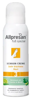 Kosmetika na nohy Allpresan PediCARE 3 krémová pěna na velmi suchou pokožku limetka/máta 125 ml