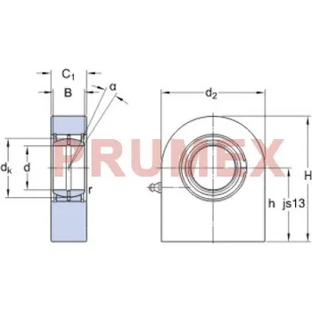 SKF SCF 40 ES kloubová hlavice