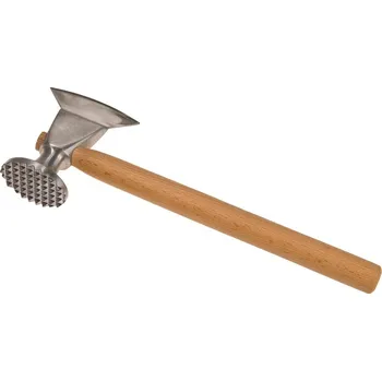 Palička na maso Palička na maso řeznická se sekáčkem nerezová ocel/dřevo 32 cm