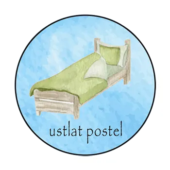 magnetka pro dítě Magnetka pro děti – Ustlat postel, ručně malovaná, 37 mm