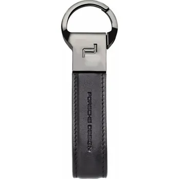 Porsche Design Keyring Loop kožený přívěsek na klíče smyčka černý